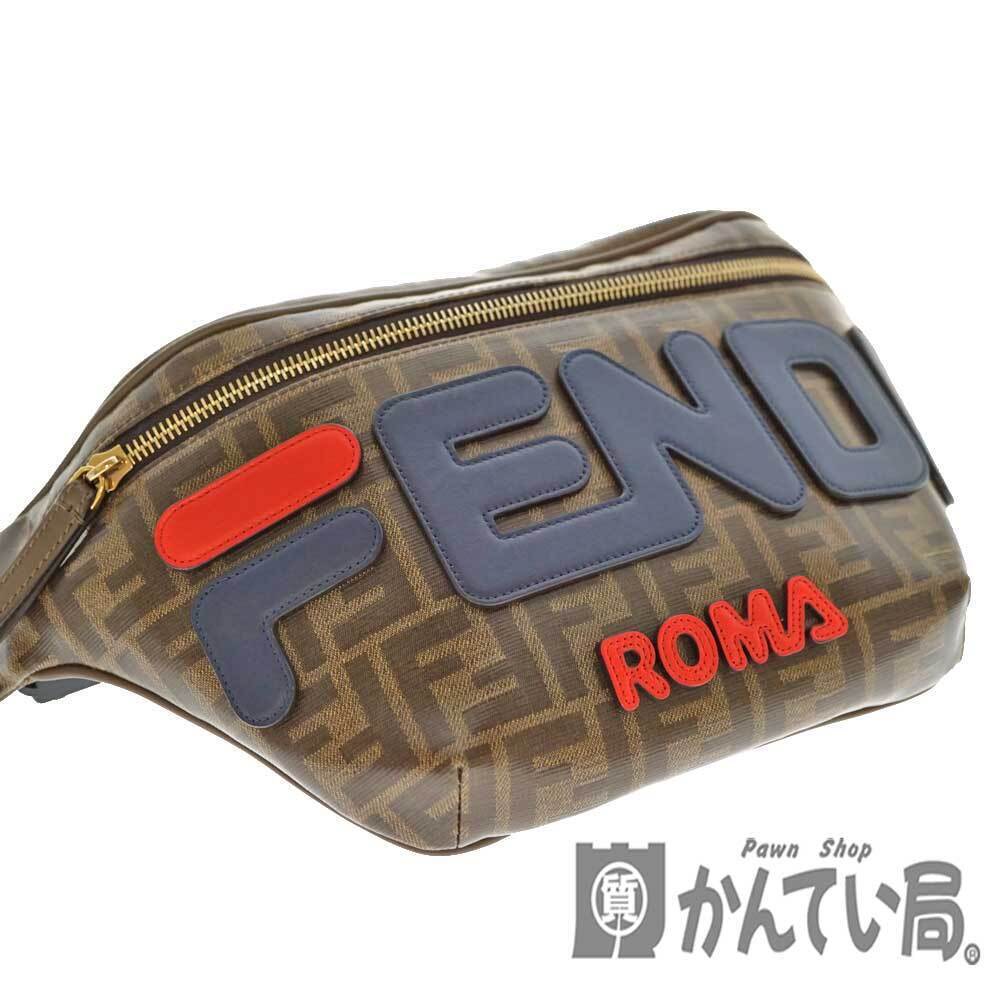 FENDI Body Bum Crossbody Belt Bag FILA Zucca Brown Navy Blue Red Black